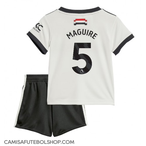 Camisa de time de futebol Manchester United Harry Maguire #5 Replicas 3º Equipamento Infantil 2024-25 Manga Curta (+ Calças curtas)